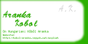 aranka kobol business card